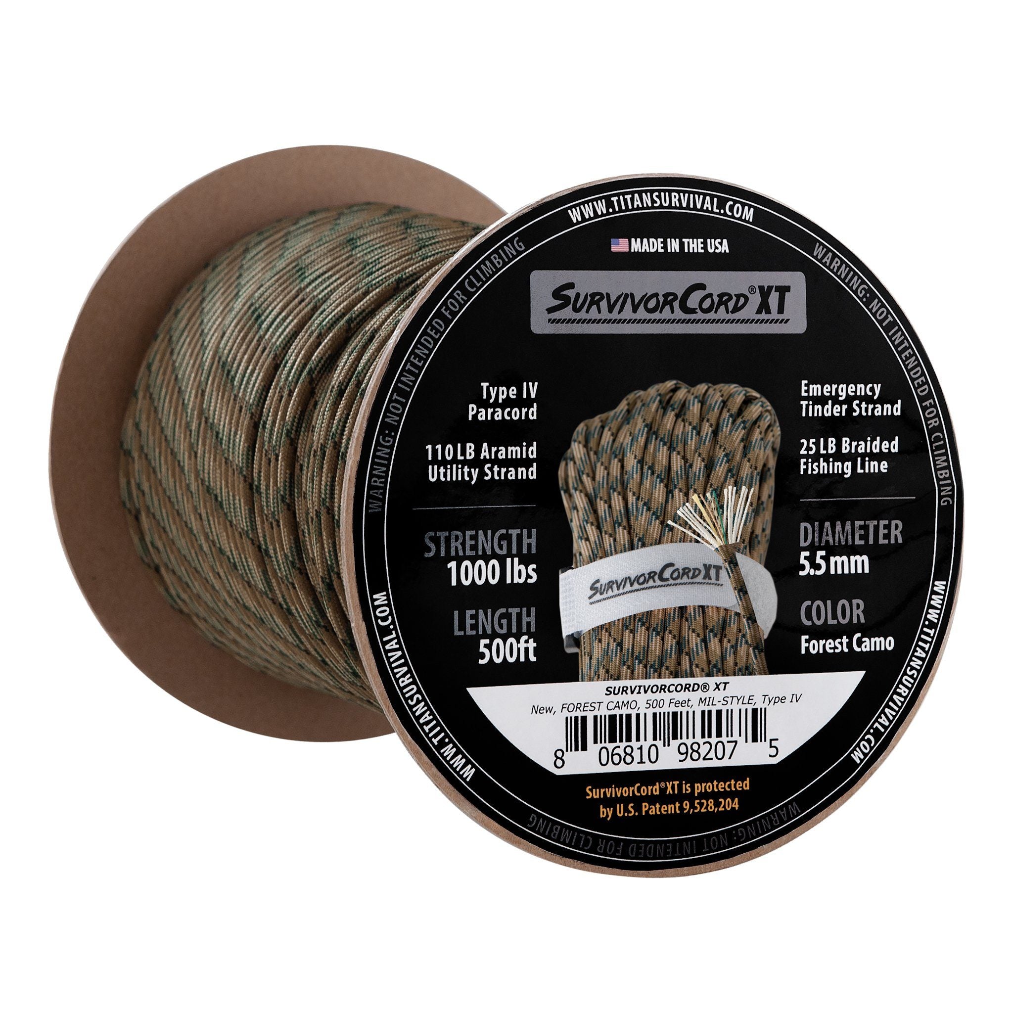 SurvivorCord XT Spool, 500 FOOT